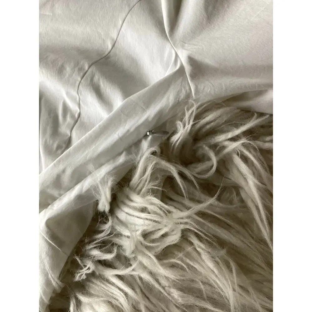 NWT Universal Standard X J. Crew Womens Tie Sleeve Poplin Blouse Top White Small - Picture 8 of 10